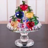 Artificial crystal ornaments, home decoration ornaments, rotating handicrafts, gifts, apple and fruit plate ornaments details Picture